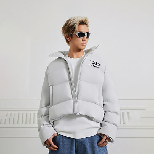 【Achock官方店】美式基础简约刺绣logo棉服外套情侣潮保暖棉衣男 商品图3