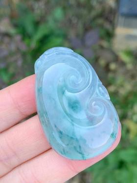 上新|冰种飘蓝花翡翠如意