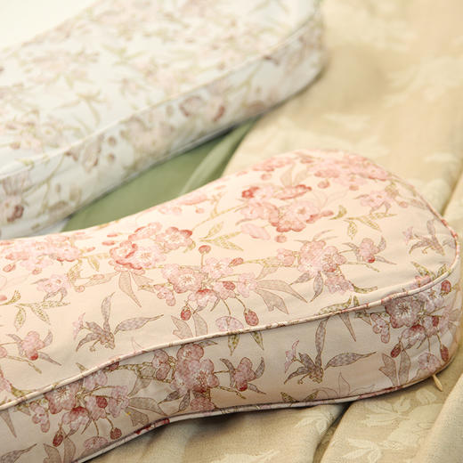 桃花夭夭系列曲线枕荞麦壳枕头护颈椎病荞麦皮睡眠四季 商品图3