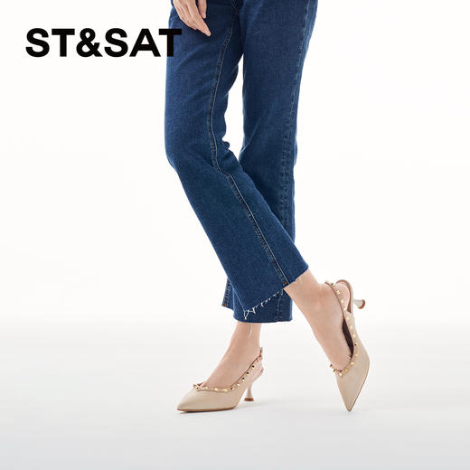 星期六法式尖头铆钉中后空SSC1114125 商品图6