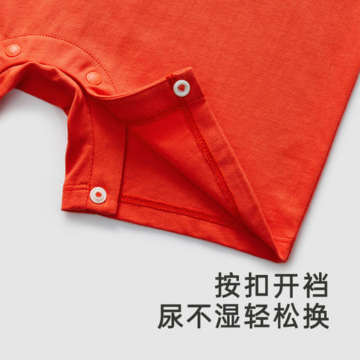 英氏童装哈衣短袖透气婴幼儿连体衣夏季男宝假两件衣服新款 商品图3