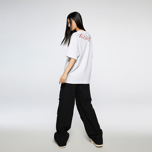 【Achock官方店】潮牌街头花体字印花T恤美式潮牌情侣圆领短袖男 商品图2