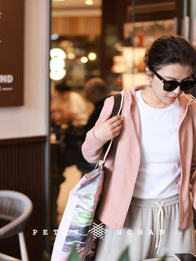 呼吸感 轻运动肌理感圈圈纱拉链连帽卫衣外套