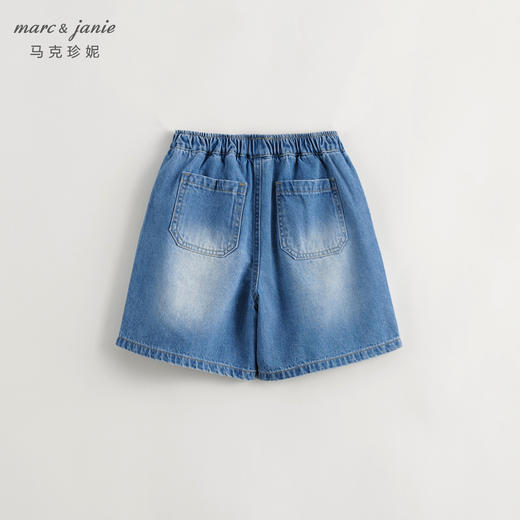 马克珍妮男童舒适纯棉五分牛仔短裤儿童裤子2024年夏装新款240517 商品图3