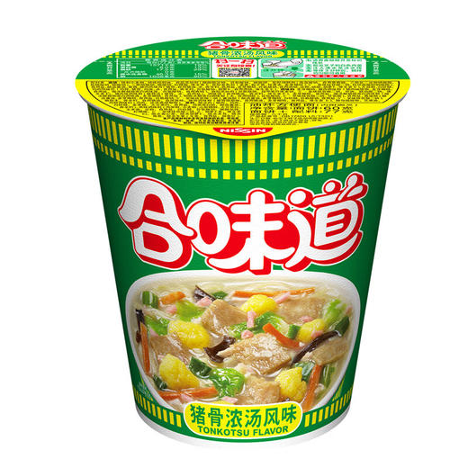 日清方便面 BIG合味道猪骨浓汤风味110g*12杯整箱装大杯日清面 商品图5