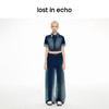 lost in echo2024春季新款设计师品牌修身短款拉链酸洗牛仔外套 商品缩略图2