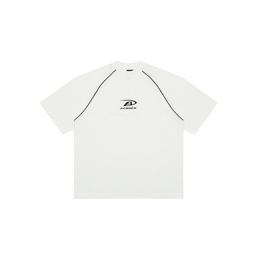 【Achock官方店】美式拼条设计感宽松圆领T恤潮牌高街纯色短袖男 商品图3