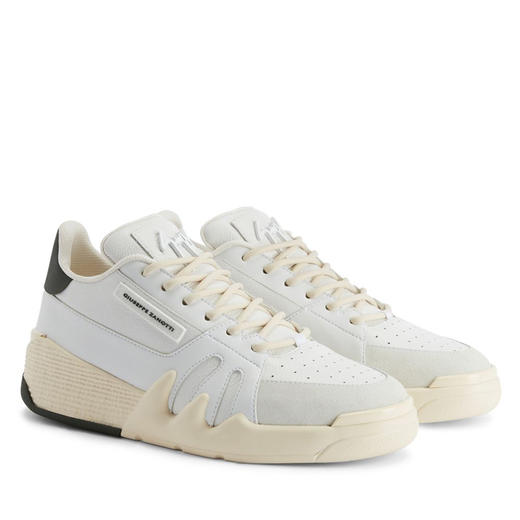 Giuseppe Zanotti 男士金属签名徽标 Talon 休闲运动鞋 白色 RU30000010 商品图1