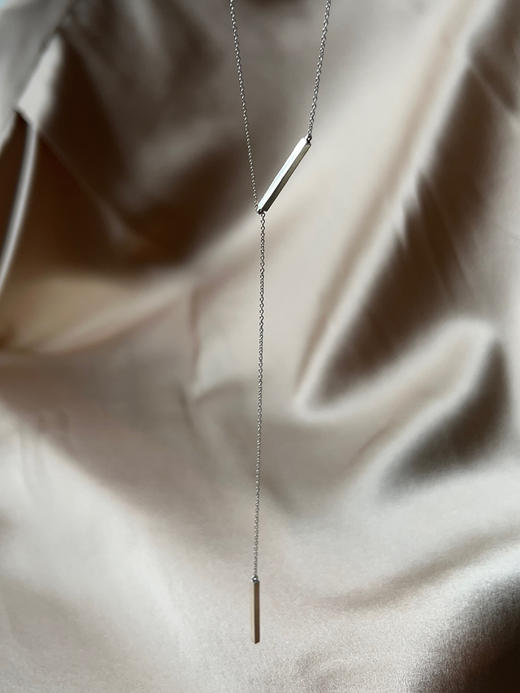 AWU｜L7 - Linear D2 necklace 【 直 】斜双条 Y型 项链 商品图1