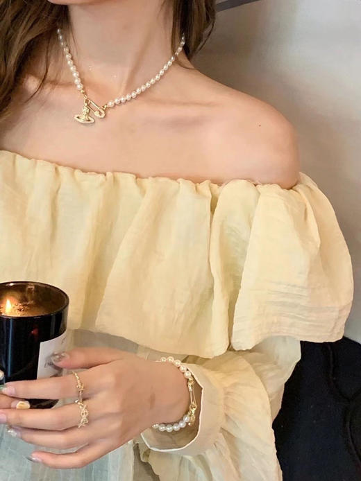 年后发！任选两款只要99元！西太后同款土星🪐系列首饰！项链/手链/耳钉都有!!! 朋克教母级品牌！名模巨星最爱杂志款硬货✅含礼盒 官网价格2000➕!! ✨高定品质！！件件绝美首饰品 商品图3