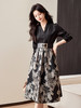 2024春装韩版新款时尚印花拼色气质修身女中长款连衣裙QY23216 商品缩略图3
