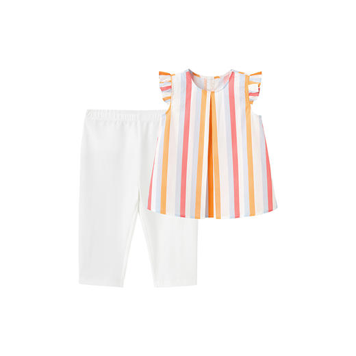 英氏儿童套装春夏透气休闲衣裤套装女童可爱衣服纯棉百搭新款 商品图4