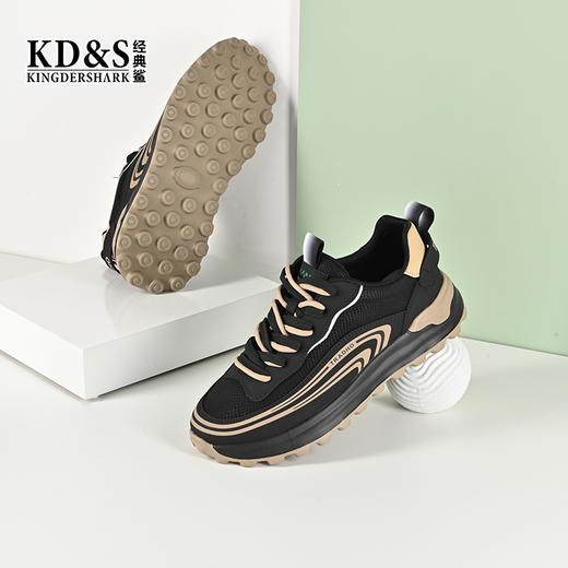 2024经典鲨春季男士新款休闲运动厚底老爹鞋KW222-D14031 商品图3
