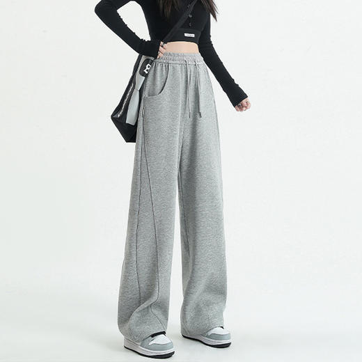 「三色可选！韩版香蕉裤」女春秋新款宽松垂感高腰抽绳显瘦韩哈伦运动休闲下装 商品图0