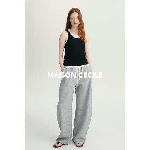 MAISON CECILE经典三色/春夏高腰百搭弧形运动裤 商品图1