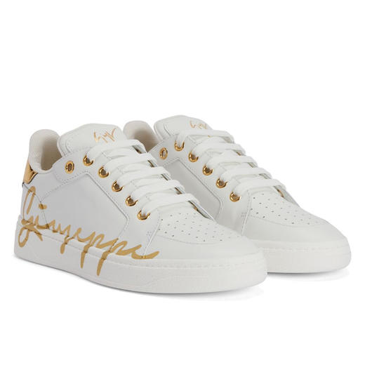 Giuseppe Zanotti 男士签名徽标印花低帮休闲运动鞋 白色 RM40006001 商品图1