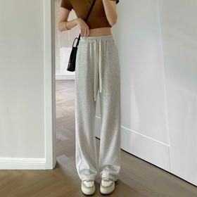 「四色可选！显瘦显高」阔腿裤女春秋季女裤直筒休闲裤高腰宽松卫裤运动裤女下装