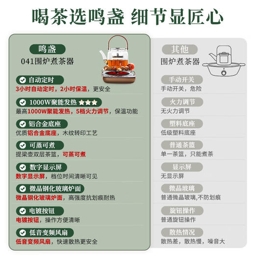 鸣盏 围炉煮茶器电陶炉MZ041 商品图1
