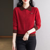 翻领长袖针织衫春款减龄遮肚子毛衣打底衫CC-77950 商品缩略图0