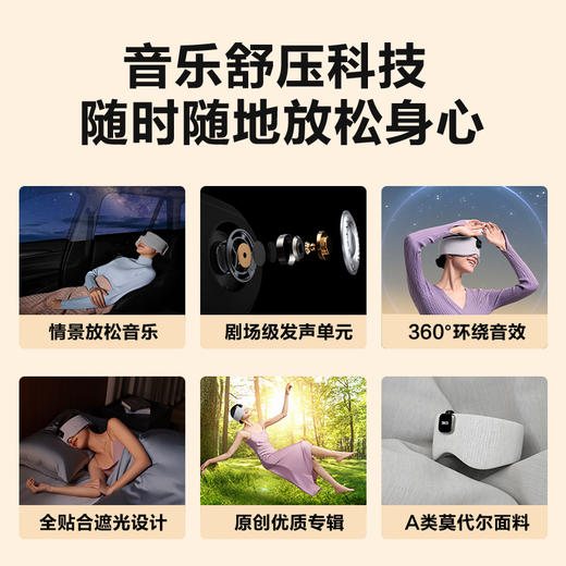 【新品】SKG睡眠眼罩T5 沉浸冥想 放松舒压 商品图1