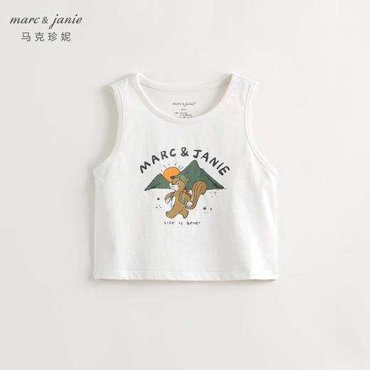 【凉感透气】马克珍妮男女童城市户外露营松鼠背心夏装新款240383 商品图1