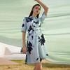 【桑蚕丝衬衫印花连衣裙】24年春夏新品女士100%桑蚕丝中长款连衣裙 商品缩略图2