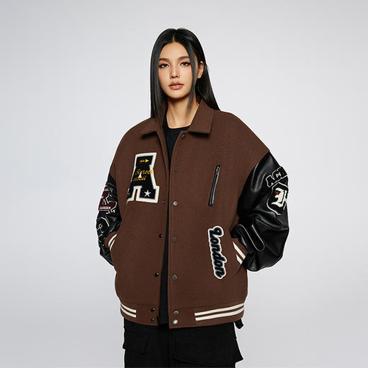 【Achock官方店】美式高街重磅植绒棒球服潮牌秋冬款夹克外套男女 商品图1