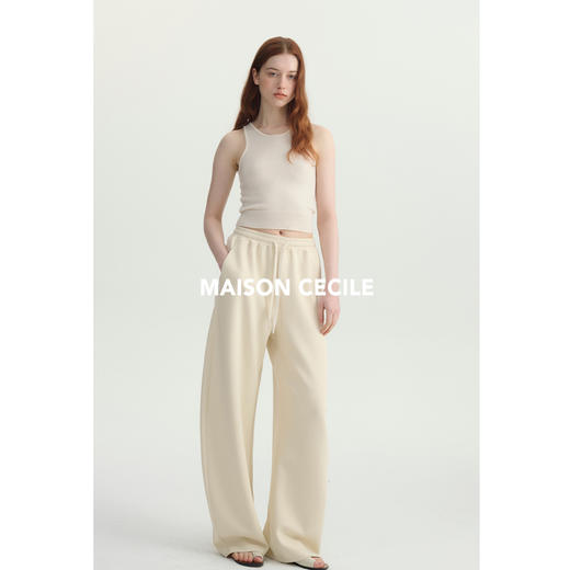MAISON CECILE经典三色/春夏高腰百搭弧形运动裤 商品图2