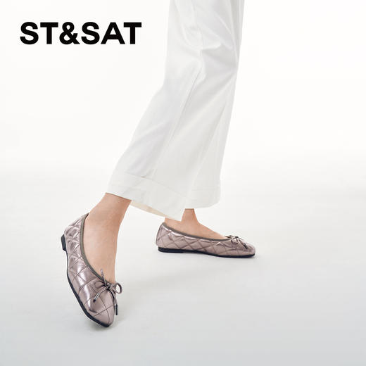 星期六时尚菱格芭蕾平底鞋SS4111116A 商品图8