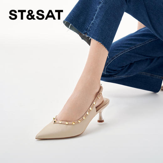 星期六法式尖头铆钉中后空SSC1114125 商品图7