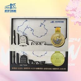 预售  参赛定制款  武汉马拉松限定版路线图奖牌框  预定截止时间4月8日