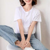 雀说100%纯棉透气女装新款宽松圆领短款男女同款情侣短袖T恤AL 商品缩略图4