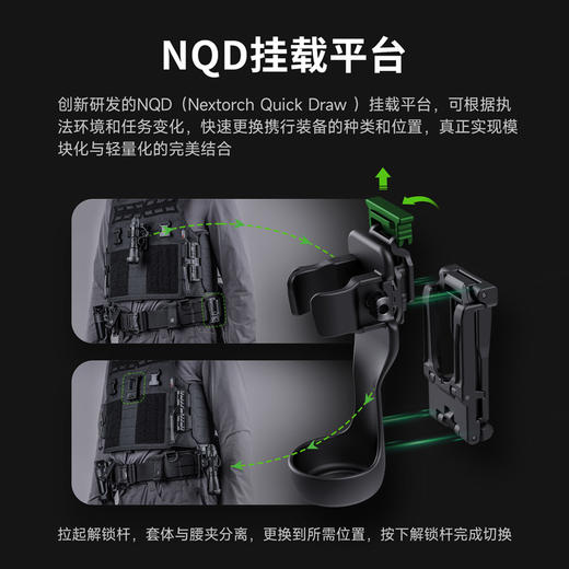 纳丽德（适配TA30C MAX/P80/P81/E51C）V55/V55L X-carry手电筒战术快拔套可360°旋转快速锁定可调节尺寸 商品图5