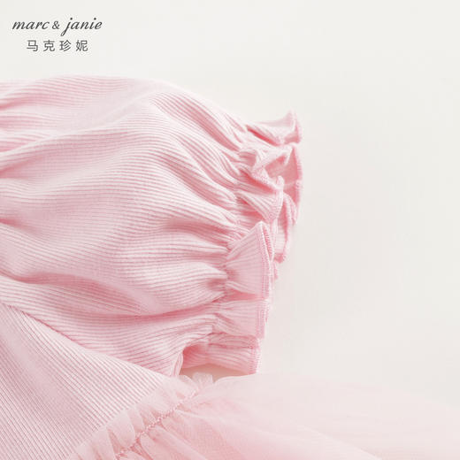 马克珍妮女童甜美泡泡袖花边领网纱连衣裙儿童裙子夏装新款240639 商品图3