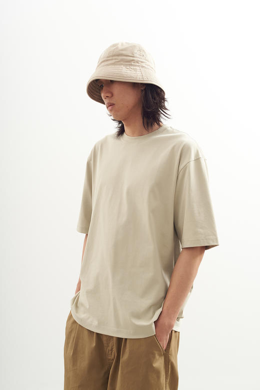 吃茶去chichaqu2024款宽松休闲百搭凉感棉混纺圆领短袖T恤 商品图5