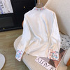 KQL-3276新中式国风白色刺绣复古衬衫春季新款禅意盘扣唐装汉服上衣 商品缩略图2