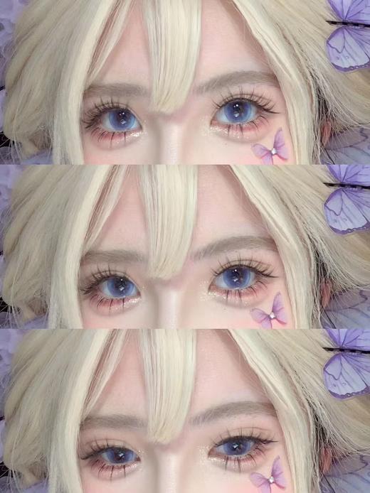 Focus moon·半年抛  向心引力 14.5  少女心爆棚的梦幻紫色鸢尾花  双C渐变对称高光 上眼仙气飘飘！美疯了！！国产0-1000度<一副两片> 商品图3