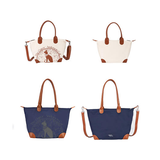 大英博物馆 盖亚·安德森猫系列 轻便手提饺子包 斜挎包 米色 蓝色 商品图4