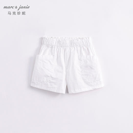 马克珍妮女童木耳边大口袋牛仔短裤儿童裤子2024年夏装新款240655 商品图1