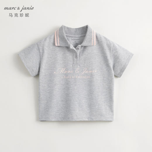 【凉感快干】马克珍妮女童活力校园运动polo衫短袖上衣夏装240596 商品图1