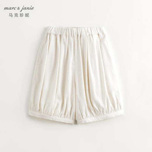 马克珍妮女童清凉五分亚麻灯笼裤儿童裤子2024年夏装新款240858 商品图1
