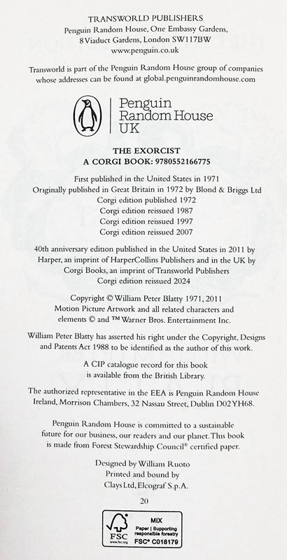 预售 【中商原版】威廉 皮特 布拉蒂 驱魔人 严肃恐怖小说 The Exorcist 英文原版 William Peter Blatty 奇幻 惊悚 恐怖 商品图4