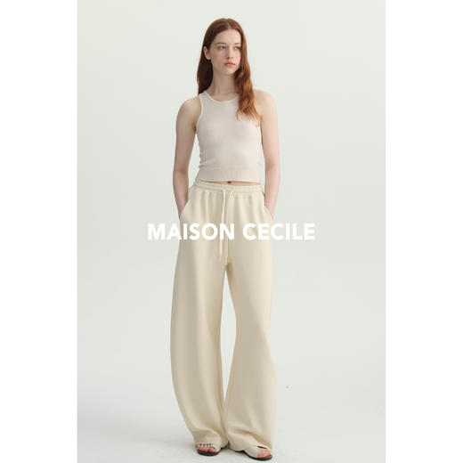 MAISON CECILE经典三色/春夏高腰百搭弧形运动裤 商品图3