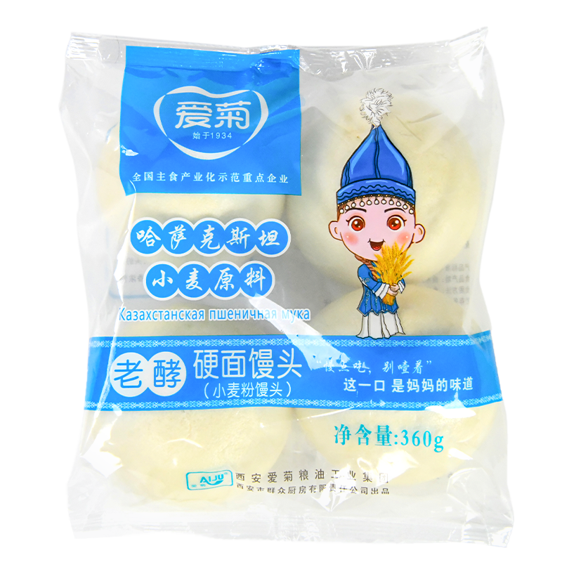 爱菊硬面老酵圆馒头360g
