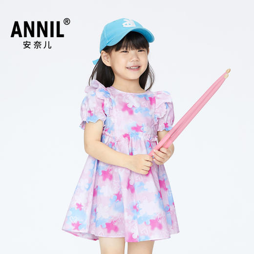 女童纯棉透气连衣裙裙子夏季新款安奈儿童装实体店同款XG423697 商品图1
