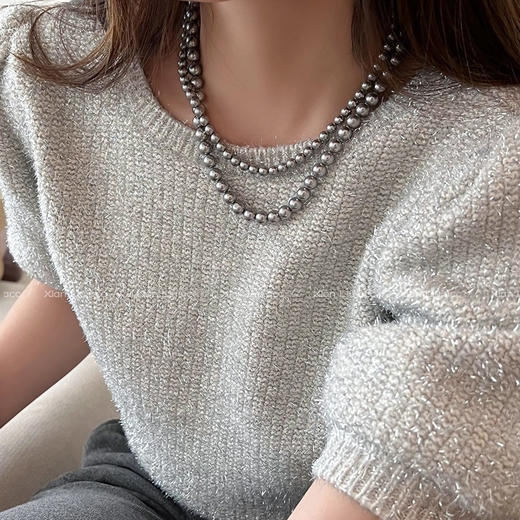 年后发！奥地利进口施华洛珍珠最新款项链/手链合集丨款式超多！颗颗饱满浑圆，色泽高级有质感！既洋气又有气场，单戴叠戴都出色~ 超有排面！让人疯狂心动的法式美感施华洛奶油白➕真多麻珍珠饰品 商品图5