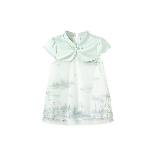 【商场同款】英氏儿童公主裙国风女童短袖连衣裙新中式裙子 商品图4