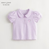 【凉感快干】马克珍妮女童甜美泡泡袖短袖polo衫夏装新款240595 商品缩略图1