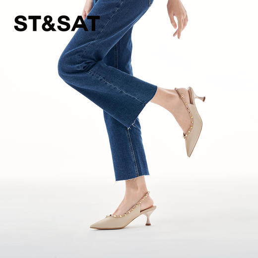 星期六法式尖头铆钉中后空SSC1114125 商品图4