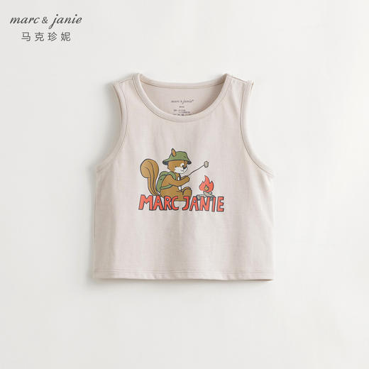 【凉感透气】马克珍妮男女童城市户外露营松鼠背心夏装新款240383 商品图2